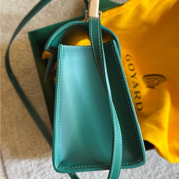 Goyard Teal and Brown Satchel - Picture 9 of 11